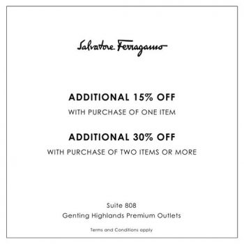 Salvatore-Ferragamo-Special-Sale-at-Genting-Highlands-Premium-Outlets-350x350 - Apparels Bags Fashion Accessories Fashion Lifestyle & Department Store Malaysia Sales Pahang 