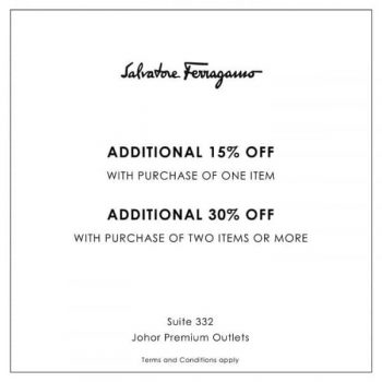 Salvatore-Ferragamo-Special-Sale-at-Johor-Premium-Outlets-350x350 - Apparels Fashion Accessories Fashion Lifestyle & Department Store Johor Malaysia Sales 