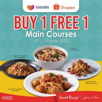 Secret-Recipe-Buy-1-FREE-1-Main-Course-Promotion-on-Lazada-Shopee-350x350 - Beverages Food , Restaurant & Pub Johor Kedah Kelantan Kuala Lumpur Melaka Negeri Sembilan Online Store Pahang Penang Perak Perlis Promotions & Freebies Putrajaya Sabah Sarawak Selangor Terengganu 