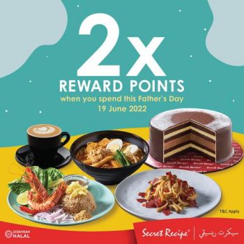 Secret-Recipe-Fathers-Day-2X-Reward-Points-Promotion-350x350 - Beverages Food , Restaurant & Pub Johor Kedah Kelantan Kuala Lumpur Melaka Negeri Sembilan Pahang Penang Perak Perlis Promotions & Freebies Putrajaya Sabah Sarawak Selangor Terengganu 