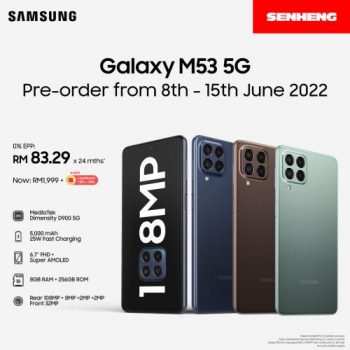 Senheng-Samsung-Galaxy-M53-Promotion-350x350 - Electronics & Computers IT Gadgets Accessories Johor Kedah Kelantan Kuala Lumpur Melaka Mobile Phone Negeri Sembilan Online Store Pahang Penang Perak Perlis Promotions & Freebies Putrajaya Sabah Sarawak Selangor Terengganu 