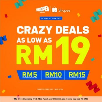 Shoopen-Shopee-Crazy-Deals-Promotion-350x350 - Fashion Accessories Fashion Lifestyle & Department Store Footwear Johor Kedah Kelantan Kuala Lumpur Melaka Negeri Sembilan Pahang Penang Perak Perlis Promotions & Freebies Putrajaya Sabah Sarawak Selangor Terengganu 