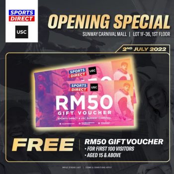 Sports-Direct-Opening-Deal-at-USC-Sunway-Carnival-Mall-1-350x350 - Apparels Fashion Accessories Fashion Lifestyle & Department Store Footwear Penang Promotions & Freebies Sportswear 