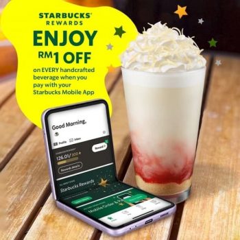 Starbucks-RM1-off-Promo-350x350 - Beverages Food , Restaurant & Pub Johor Kedah Kelantan Kuala Lumpur Melaka Negeri Sembilan Pahang Penang Perak Perlis Promotions & Freebies Putrajaya Sabah Sarawak Selangor Terengganu 