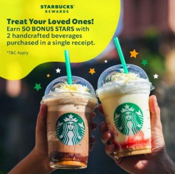 Starbucks-Rewards-Earn-50-Bonus-Stars-Promotion-350x348 - Beverages Food , Restaurant & Pub Johor Kedah Kelantan Kuala Lumpur Melaka Negeri Sembilan Pahang Penang Perak Perlis Promotions & Freebies Putrajaya Sabah Sarawak Selangor Terengganu 