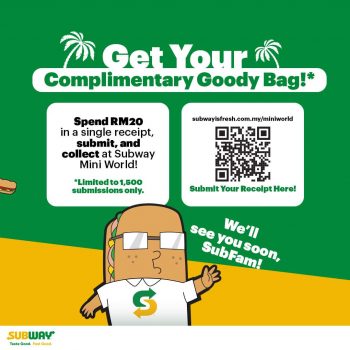 Subway-Mini-World-Exhibition-2022-Free-Goody-Bag-Redemption.-2-350x350 - Beverages Food , Restaurant & Pub Johor Kedah Kelantan Kuala Lumpur Melaka Negeri Sembilan Pahang Penang Perak Perlis Promotions & Freebies Putrajaya Sabah Sarawak Selangor Terengganu 