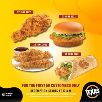 Texas-Chicken-Opening-Promotion-at-Sunway-Carnival-Mall-1-350x350 - Beverages Food , Restaurant & Pub Penang Promotions & Freebies 