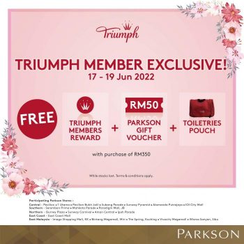 Triumph-Member-Sale-at-Parkson-350x350 - Fashion Accessories Fashion Lifestyle & Department Store Johor Kedah Kelantan Kuala Lumpur Lingerie Malaysia Sales Melaka Negeri Sembilan Pahang Penang Perak Perlis Putrajaya Sabah Sarawak Selangor Terengganu Underwear 