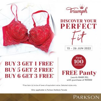 Triumph-Sale-at-Parkson-Mahkota-Parade-1-350x350 - Fashion Accessories Fashion Lifestyle & Department Store Lingerie Malaysia Sales Melaka Underwear 