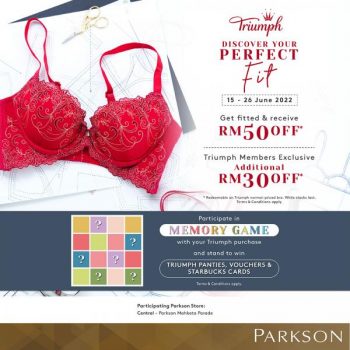 Triumph-Sale-at-Parkson-Mahkota-Parade-350x350 - Fashion Accessories Fashion Lifestyle & Department Store Lingerie Malaysia Sales Melaka Underwear 