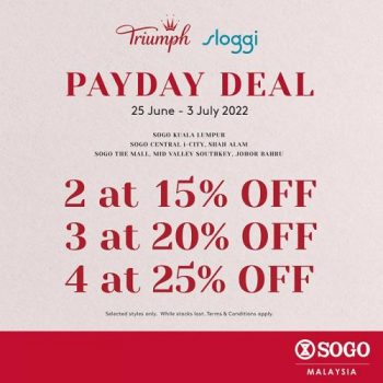 Triumph-Sloggi-PayDay-Deal-Promotion-at-SOGO-350x350 - Fashion Accessories Fashion Lifestyle & Department Store Johor Kuala Lumpur Lingerie Promotions & Freebies Selangor Underwear 