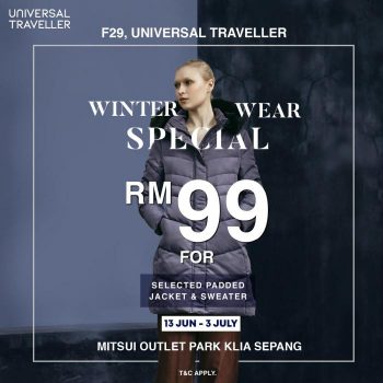 Universal-Traveller-Winter-Wear-Special-Promotion-at-Mitsui-Outlet-Park-350x350 - Apparels Fashion Accessories Fashion Lifestyle & Department Store Luggage Promotions & Freebies Selangor Sports,Leisure & Travel 