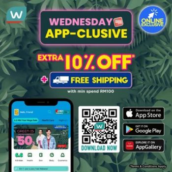 Watsons-Online-Wednesday-App-clusive-Promotion-1-350x350 - Beauty & Health Cosmetics Health Supplements Johor Kedah Kelantan Kuala Lumpur Melaka Negeri Sembilan Online Store Pahang Penang Perak Perlis Personal Care Promotions & Freebies Putrajaya Sabah Sarawak Selangor Terengganu 