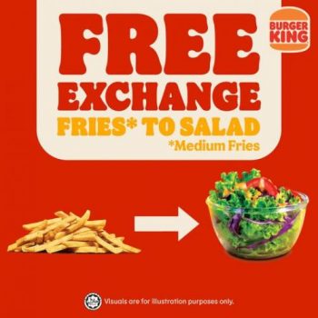 Burger-King-Free-Exchange-Fries-to-Salad-Promotion-350x350 - Beverages Food , Restaurant & Pub Johor Kedah Kelantan Kuala Lumpur Melaka Negeri Sembilan Pahang Penang Perak Perlis Promotions & Freebies Putrajaya Sabah Sarawak Selangor Terengganu 