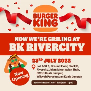 Burger-King-Opening-Deal-at-Rivercity-350x350 - Beverages Burger Food , Restaurant & Pub Kuala Lumpur Promotions & Freebies Selangor 