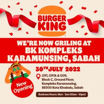 Burger-King-Opening-Promotion-at-Kompleks-Karamunsing-Sabah-350x350 - Beverages Burger Food , Restaurant & Pub Promotions & Freebies Sabah 