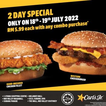 Carls-Jr-2-Day-Special-Promotion-350x350 - Beverages Food , Restaurant & Pub Johor Kedah Kelantan Kuala Lumpur Melaka Negeri Sembilan Pahang Penang Perak Perlis Promotions & Freebies Putrajaya Sabah Sarawak Selangor Terengganu 