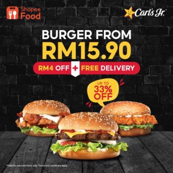 Carls-Jr-ShopeeFood-Promotion-350x350 - Beverages Burger Food , Restaurant & Pub Johor Kedah Kelantan Kuala Lumpur Melaka Negeri Sembilan Pahang Penang Perak Perlis Promotions & Freebies Putrajaya Sabah Sarawak Selangor Terengganu 