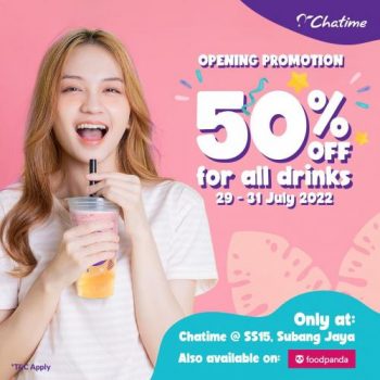 Chatime-50-OFF-Opening-Promotion-at-SS15-Subang-Jaya-350x350 - Beverages Food , Restaurant & Pub Promotions & Freebies Selangor 
