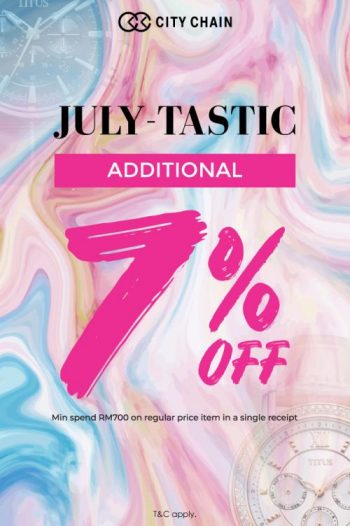 City-Chain-July-Tastic-Promotion-350x526 - Fashion Accessories Fashion Lifestyle & Department Store Johor Kedah Kelantan Kuala Lumpur Melaka Negeri Sembilan Pahang Penang Perak Perlis Promotions & Freebies Putrajaya Sabah Sarawak Selangor Terengganu Watches 