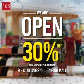 F.O.S-Opening-Promotion-at-Taiping-Mall-Perak-350x350 - Fashion Accessories Fashion Lifestyle & Department Store Footwear Perak Promotions & Freebies 