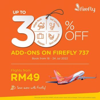 Firefly-Add-On-30-off-Promotion-350x350 - Air Fare Johor Kedah Kelantan Kuala Lumpur Melaka Negeri Sembilan Online Store Pahang Penang Perak Perlis Promotions & Freebies Putrajaya Sabah Sarawak Selangor Sports,Leisure & Travel Terengganu 