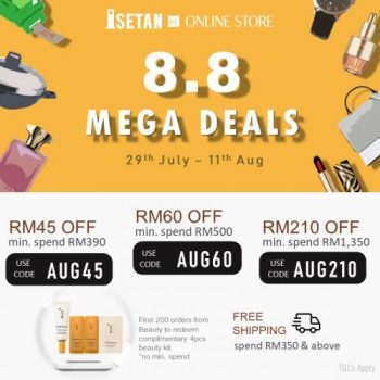 Isetan-Online-Store-8.8-Mega-Deals-350x350 - Johor Kedah Kelantan Kuala Lumpur Melaka Negeri Sembilan Online Store Others Pahang Penang Perak Perlis Promotions & Freebies Putrajaya Sabah Sarawak Selangor Terengganu 