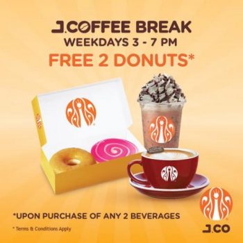 J.Co-Weekdays-FREE-2-Donuts-Promotion-350x350 - Beverages Food , Restaurant & Pub Johor Kedah Kelantan Kuala Lumpur Melaka Negeri Sembilan Pahang Penang Perak Perlis Promotions & Freebies Putrajaya Sabah Sarawak Selangor Terengganu 