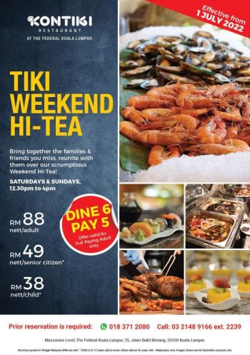 Kontiki-Restaurant-TIKI-Weekend-Hi-Tea-Deal-1-350x497 - Beverages Food , Restaurant & Pub Kuala Lumpur Promotions & Freebies Selangor 