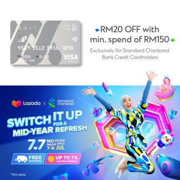 Lazada-Mid-Year-Mega-Sale-with-Standard-Chartered-350x350 - Bank & Finance Johor Kedah Kelantan Kuala Lumpur Malaysia Sales Melaka Negeri Sembilan Online Store Others Pahang Penang Perak Perlis Putrajaya Sabah Sarawak Selangor Standard Chartered Bank Terengganu 