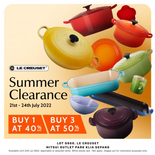 2124 Jul 2022 Le Creuset Summer Clearance Sale at Mitsui Outlet Park