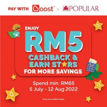 POPULAR-Boost-RM5-Cashback-Earn-Stars-Promotion-350x349 - Books & Magazines Johor Kedah Kelantan Kuala Lumpur Melaka Negeri Sembilan Pahang Penang Perak Perlis Promotions & Freebies Putrajaya Sabah Sarawak Selangor Stationery Terengganu 