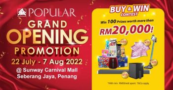 POPULAR-Grand-Opening-Promotion-at-Sunway-Carnival-Mall-350x183 - Books & Magazines Penang Promotions & Freebies Stationery 