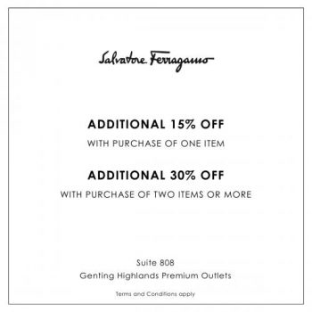 Salvatore-Ferragamo-Special-Sale-at-Genting-Highlands-Premium-Outlets-350x350 - Apparels Bags Fashion Accessories Fashion Lifestyle & Department Store Footwear Malaysia Sales Pahang 