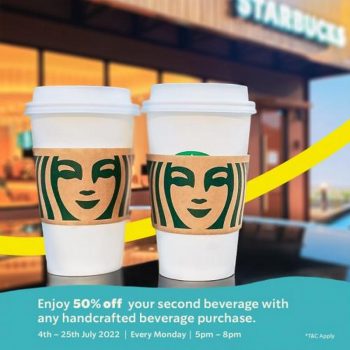 Starbucks-50-OFF-2nd-Beverage-Promotion-350x350 - Beverages Food , Restaurant & Pub Johor Kedah Kelantan Kuala Lumpur Melaka Negeri Sembilan Pahang Penang Perak Perlis Promotions & Freebies Putrajaya Sabah Sarawak Selangor Terengganu 