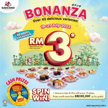 Sushi-King-Bonanza-Promotion-350x350 - Beverages Food , Restaurant & Pub Johor Kedah Kelantan Kuala Lumpur Melaka Negeri Sembilan Pahang Penang Perak Perlis Promotions & Freebies Putrajaya Selangor Sushi Terengganu 