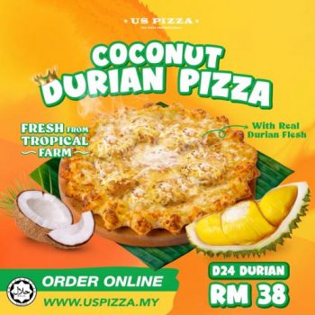 US-Pizza-Coconut-Durian-Pizza-@-RM38-Promotion-350x350 - Beverages Food , Restaurant & Pub Johor Kedah Kelantan Kuala Lumpur Melaka Negeri Sembilan Online Store Pahang Penang Perak Perlis Pizza Promotions & Freebies Putrajaya Sabah Sarawak Selangor Terengganu 