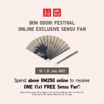 Uniqlo-Online-Bon-Odori-Festival-FREE-Sensu-Fan-Promotion-350x350 - Apparels Fashion Accessories Fashion Lifestyle & Department Store Johor Kedah Kelantan Kuala Lumpur Melaka Negeri Sembilan Online Store Pahang Penang Perak Perlis Promotions & Freebies Putrajaya Sabah Sarawak Selangor Terengganu 