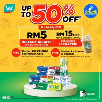 Watsons-Online-Darlie-Promotion-350x350 - Beauty & Health Cosmetics Health Supplements Johor Kedah Kelantan Kuala Lumpur Melaka Negeri Sembilan Online Store Pahang Penang Perak Perlis Personal Care Promotions & Freebies Putrajaya Sabah Sarawak Selangor Terengganu 