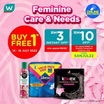 Watsons-Online-Feminine-Care-Needs-Promotion-350x350 - Beauty & Health Cosmetics Johor Kedah Kelantan Kuala Lumpur Melaka Negeri Sembilan Online Store Pahang Penang Perak Perlis Personal Care Promotions & Freebies Putrajaya Sabah Sarawak Selangor Skincare Terengganu 