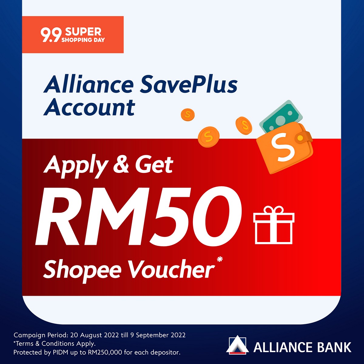 9.9Shopee_Thumbnail-B_SPA_2000x2000 - Alliance Bank Johor Kedah Kelantan Kuala Lumpur Melaka Nationwide Negeri Sembilan Online Store Pahang Penang Perak Perlis Putrajaya Sabah Sarawak Selangor Shopping Malls Terengganu Warehouse Sale & Clearance in Malaysia 