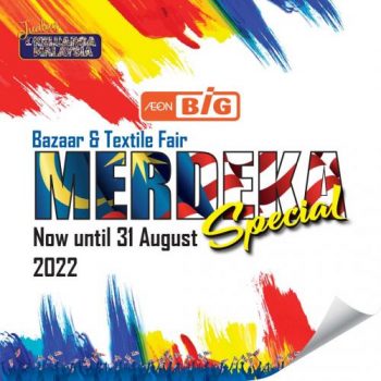 AEON-BiG-Merdeka-Bazaar-Textile-Fair-Promotion-350x350 - Johor Kedah Kelantan Kuala Lumpur Melaka Negeri Sembilan Pahang Penang Perak Perlis Promotions & Freebies Putrajaya Sabah Sarawak Selangor Supermarket & Hypermarket Terengganu 