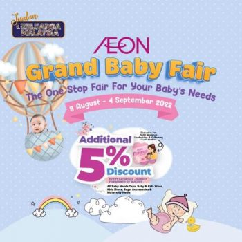 AEON-Grand-Baby-Fair-Promotion-350x350 - Johor Kedah Kelantan Kuala Lumpur Melaka Negeri Sembilan Pahang Penang Perak Perlis Promotions & Freebies Putrajaya Sabah Sarawak Selangor Supermarket & Hypermarket Terengganu 