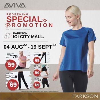 AVIVA-Reopening-Promo-at-Parkson-IOI-City-Mall-350x350 - Apparels Fashion Accessories Fashion Lifestyle & Department Store Promotions & Freebies Selangor 