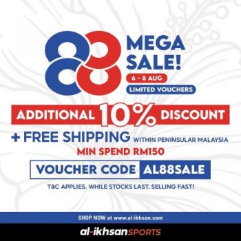 Al-Ikhsan-Sports-Online-8.8-Sale-350x350 - Apparels Fashion Accessories Fashion Lifestyle & Department Store Footwear Johor Kedah Kelantan Kuala Lumpur Malaysia Sales Melaka Negeri Sembilan Online Store Pahang Penang Perak Perlis Putrajaya Sabah Sarawak Selangor Sportswear Terengganu 