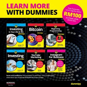 BORDERS-Learn-more-with-Dummies-Deal-350x350 - Books & Magazines Johor Kedah Kelantan Kuala Lumpur Melaka Negeri Sembilan Pahang Penang Perak Perlis Promotions & Freebies Putrajaya Sabah Sarawak Selangor Stationery Terengganu 