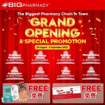 Big-Pharmacy-5-Stores-Opening-Promotion-350x350 - Johor Perak Promotions & Freebies Sarawak Selangor 