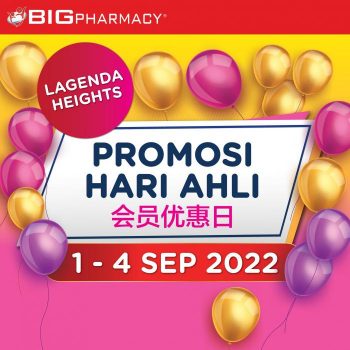 Big-Pharmacy-Members-Day-Promotion-at-Lagenda-Heights-350x350 - Beauty & Health Cosmetics Health Supplements Kedah Personal Care Promotions & Freebies 