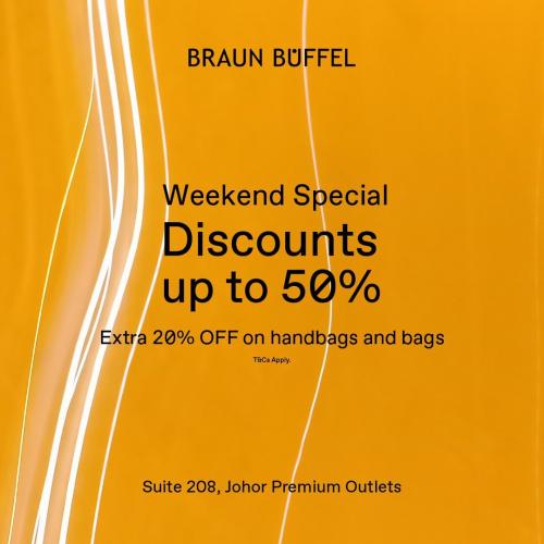 2628 Aug 2022 Braun Buffel Weekend Sale at Johor Premium Outlets