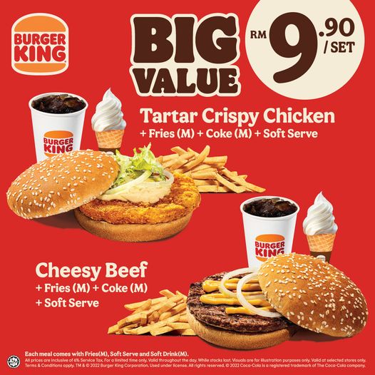 22 Aug 2022 Onward Burger King Big Value Deal